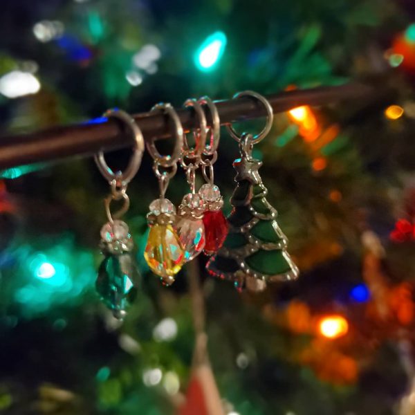 Christmas themed stitch markers