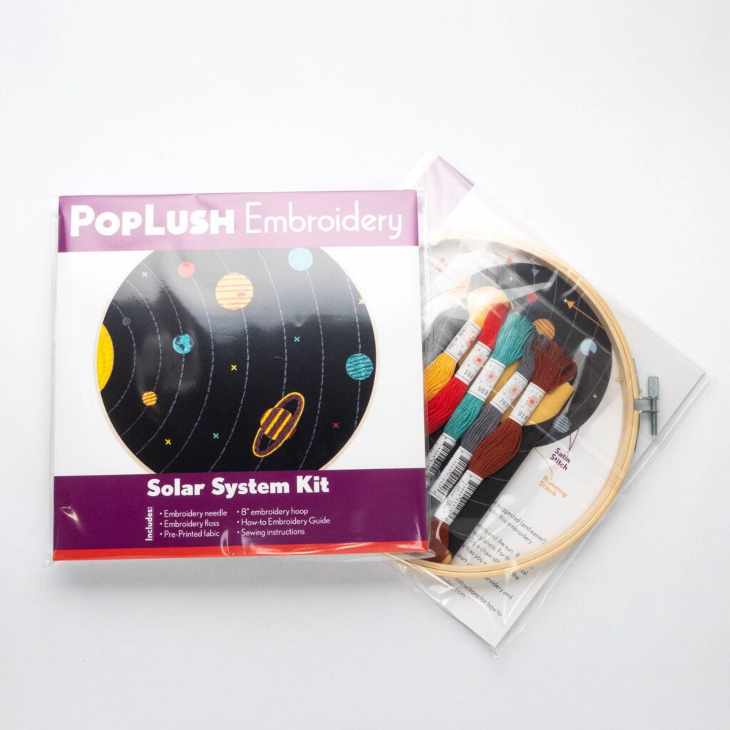 Solar System Embroidery Kit Stitch & Skein