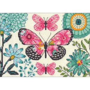 Pink Butterfly Needlepoint Kit