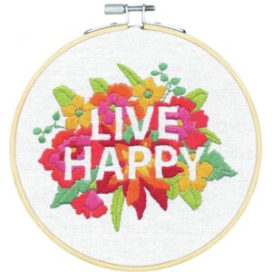 Live Happy Embroidery Kit