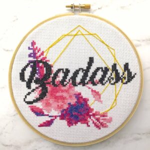 Spot Colors "Badass" Cross Stitch Kit