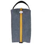 Box Zip Project Bag: Hickory Stripe