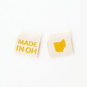 Made in Ohio Gold Woven Labels